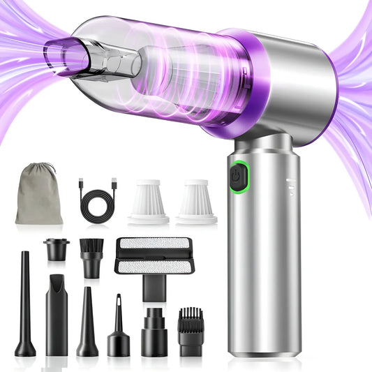 Mini Aspiradora Portatil Plateado